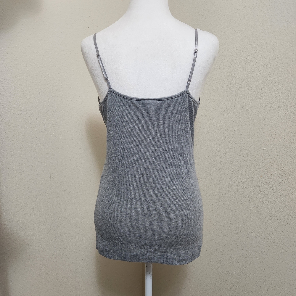 Y2K Babydoll Tank Top Cami Lace Trim Stretch Large Fitted Bella Preppy Dainty - Picture 2 of 12